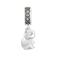 Cavill SilberanhäNger Damen 925 Sterling Silber Markasit 0,08Ct Panda