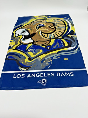 Los Angeles Rams Suede Garden Flag Two Sided 12.5 X 18 NFL Justin Patten