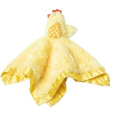 Cloud Island Plush Chicken Lovey Satin Back Crinkle Wings Security Blanket 14"