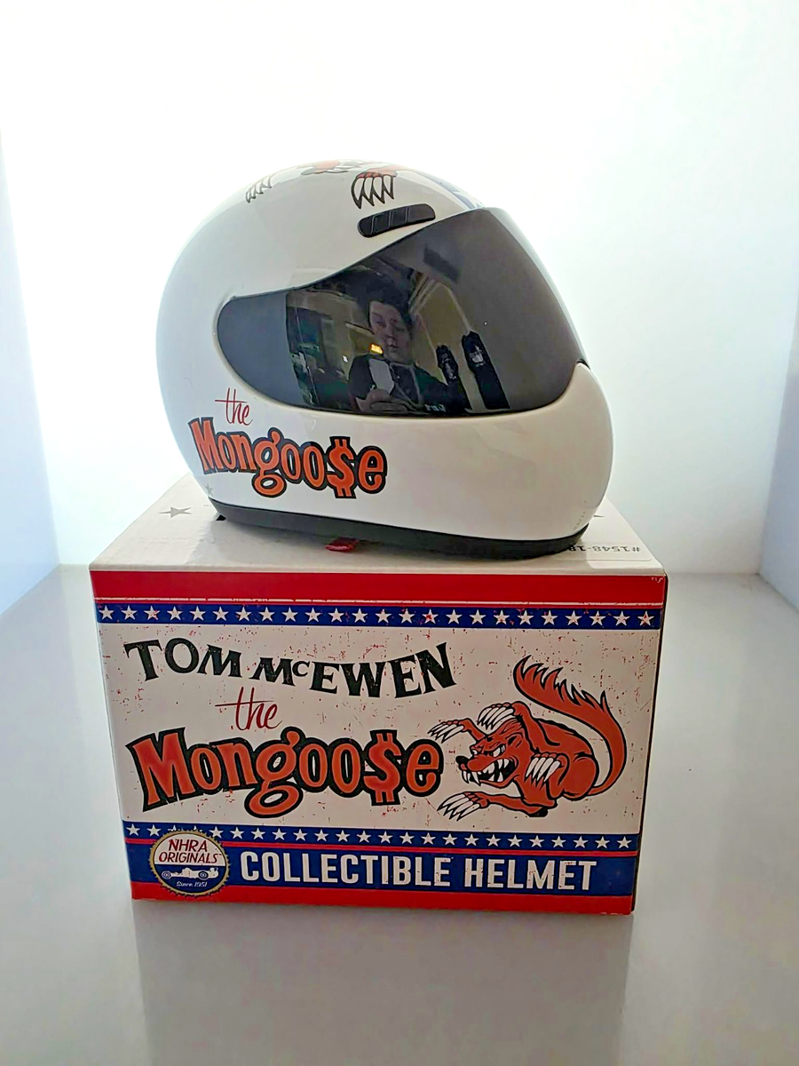 Tom “Mongoose” McEwen NHRA Mini Helmet NIB Limited Edition Drag