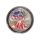 1999 Colorized Silver American Eagle Dollar Coin  .999 Fine Silver  Uncirculated