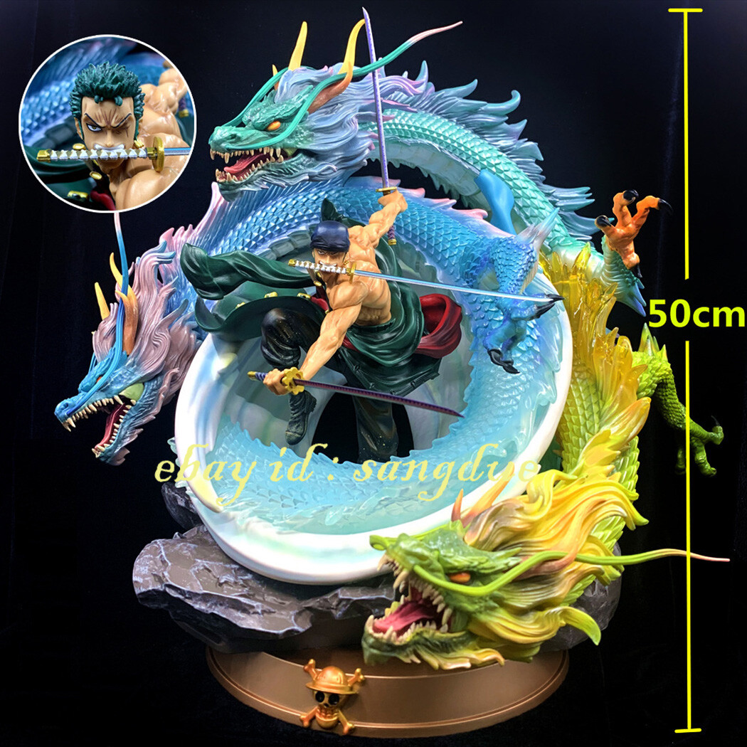 One Piece Roronoa Zoro Super Tornado Three-headed Dragon Statue In
