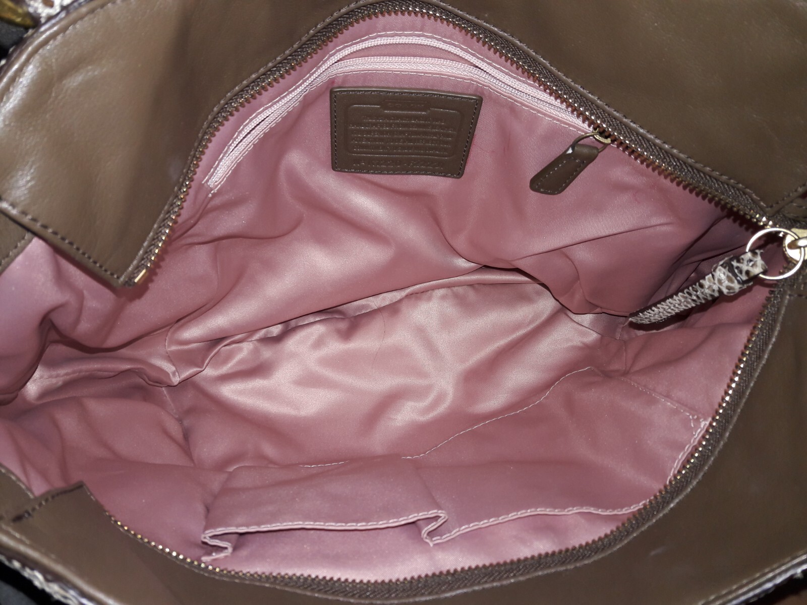 AUTHENTIC COACH EXOTIC PYTHON LEATHER STUDDED TOT… - image 6