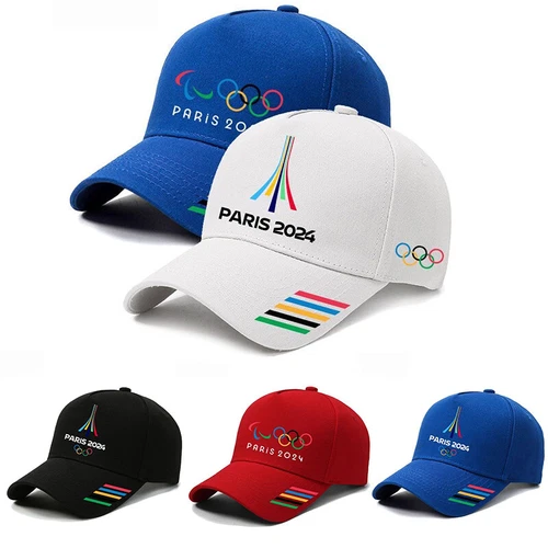 2024 Paris Olympics Baseball Cap Olympic Logo Five Rings Trucker Hat