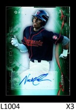 1-2014 BOWMAN STERLING GREEN REFRACTOR AUTO NICK GORDON TWINS /125 QTY