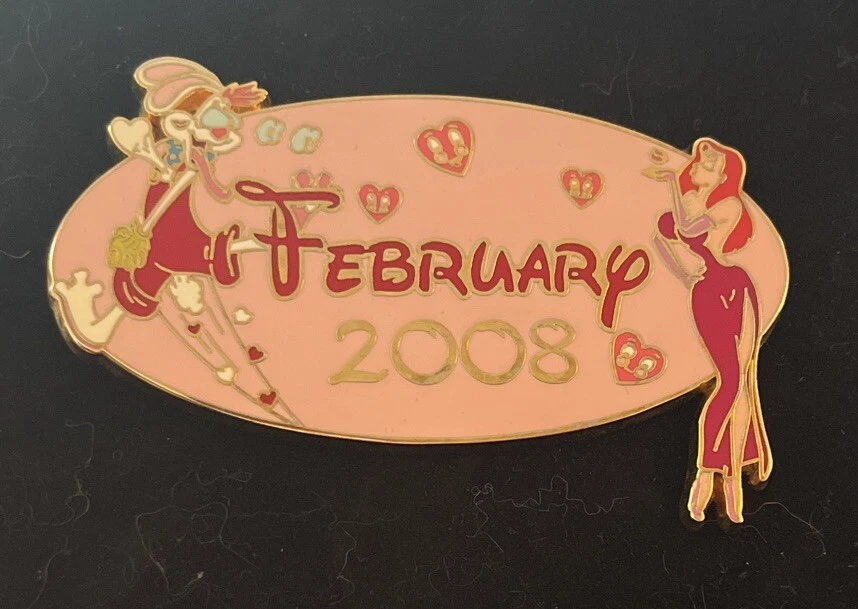 DISNEY SHOPPING JESSICA ROGER FEBRUARY VALENTINE'S DAY LE500 RARE PIN 2008 - Image 3 of 4