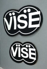 New Vise Grips Bowling Shirt Patch White Letters Black Background 2 Sizes