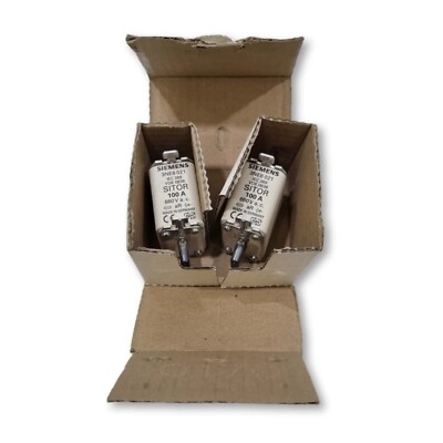 2 × SIEMENS SITOR fuse-link fuse 3NE8 021 100A 660VAC aR VDE0636