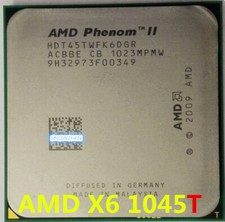 AMD Phenom II X6 1045T CPU Six-Core 2.7GHz 6M 95W Socket AM3 Processor