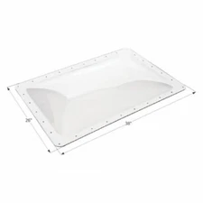 Icon 01861 RV Trailer Rectangular Outer Skylight White 26"W x 38"L