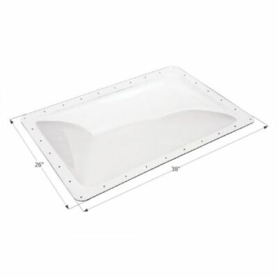 Icon 01861 RV Trailer Rectangular Outer Skylight White 26''W x 38''L