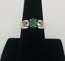 925 Sterling Silver CZ Emerald Women's Ring 0125