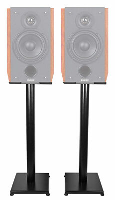 Black 29'' Steel Bookshelf Speaker Stands For Edifier R2000DB Bookshelf Speakers