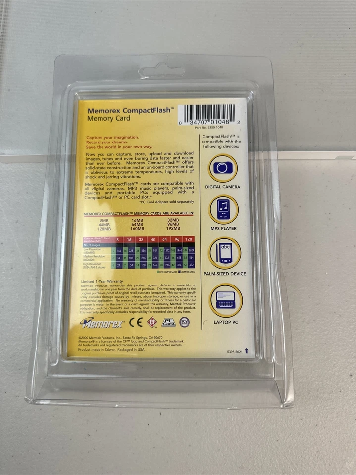 Memorex 48 MB CompactFlash Memory Card - New Vintage - Image 4 of 4