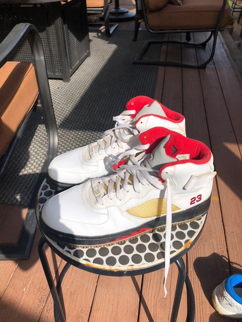 ajf 5 white varsity red