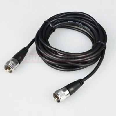 Thunderpole PL259 4m Patch Lead CB & Ham Radio Premium Black RG58 A/U Cable
