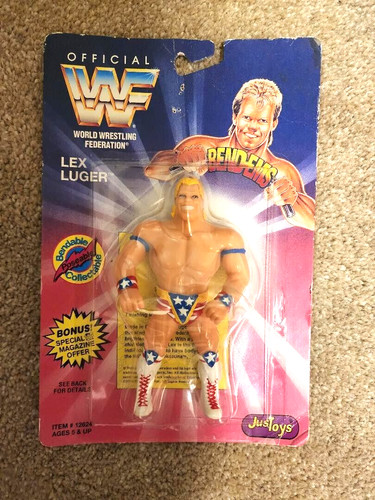 VINTAGE 1994 WWF BEND EMS LEX LUGER FIGURE...