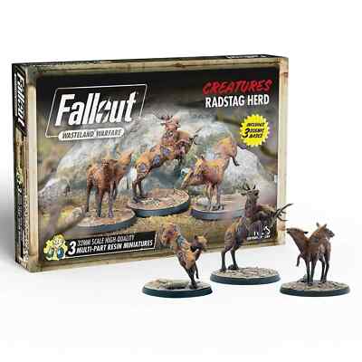 Fallout Wasteland Warfare Radstag Herd NIB