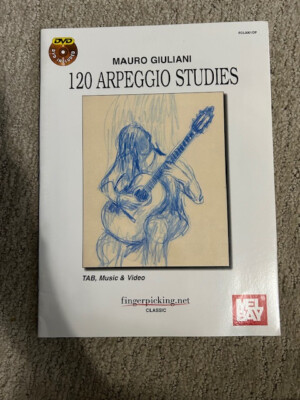 120 Arpeggio Studies Mauro Giuliani Tab with DVD Sheet Music Lesson Book