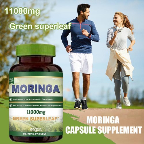 Organic Moringa Capsules 90 Capsules Immune Support Nutrient-Rich superfood O3M5 - Picture 7 of 15