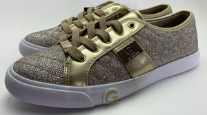 guess gold glitter sneakers