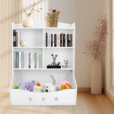 3-Tier Bookcase Display Storage Book Shelf PVC Organizer For Children Kid Home