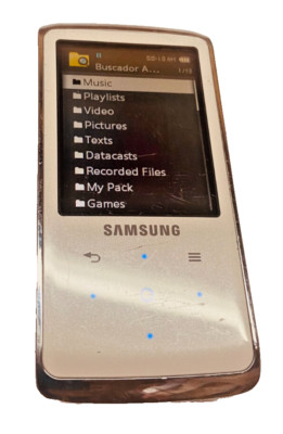 SAMSUNG 8GB -YP-Q2- MP3 Player (WHITE) FM tuner, photo, MP3, voice Rec.-USED