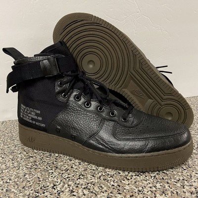 Nike SF Air Force 1 Mid Black Dark Hazel Special Forces Urban Utility  Zippers 15 | eBay