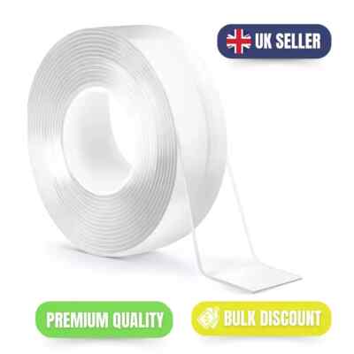 Klebeband Doppelseitiges Nano Tape Ultra Stark Wiederverwendbar Transparent 1m
