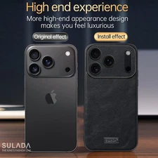 Leather Back Case For iPhone 17 Pro Max/17 Pro/17 Air/17 Full Hybrid Hard Cover