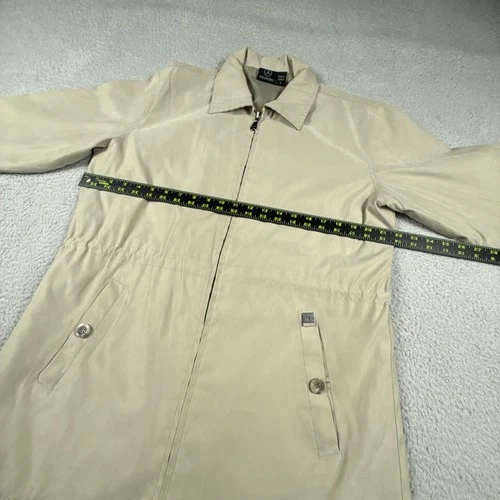 Vintage Mercedes Benz Jacket Mens Large Beige Windbreaker Coat Full Zip Lined image 6