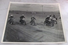 Vintage Motocross Motorcycle Race Photo 8" x 10" Cheyenne, Wyoming WY Tight Race — photo 1