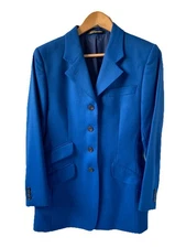 Daks Signature Blue Blazer Jacket Womens Size 10 Wool Smart Casual Blazer