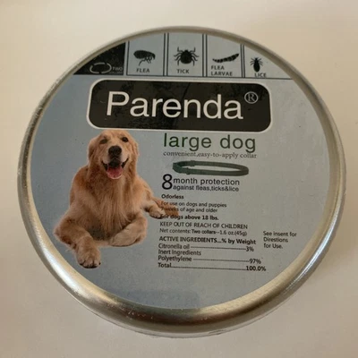 🐶NEW PARENDA DOG COLLAR 2 PACK! 8 Month Protection, Large Dogs