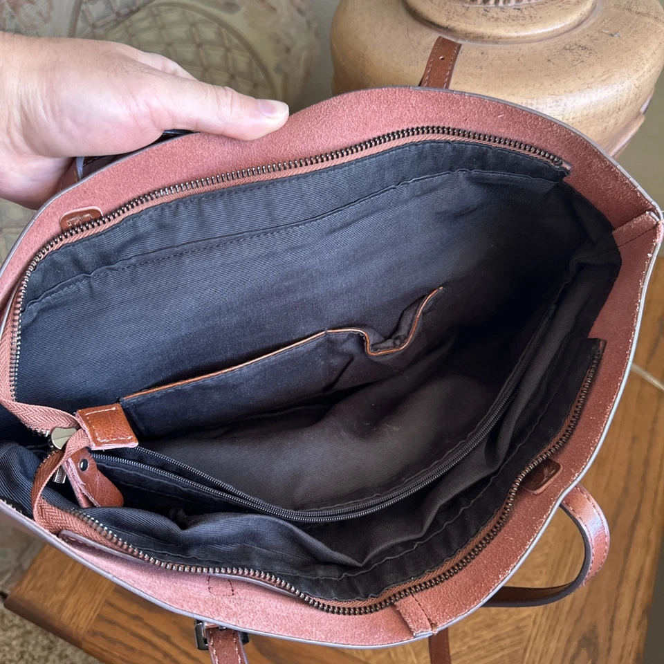 Bolso de hombro Katee de cuero genuino para mujer - marrón Foto 4 de 4