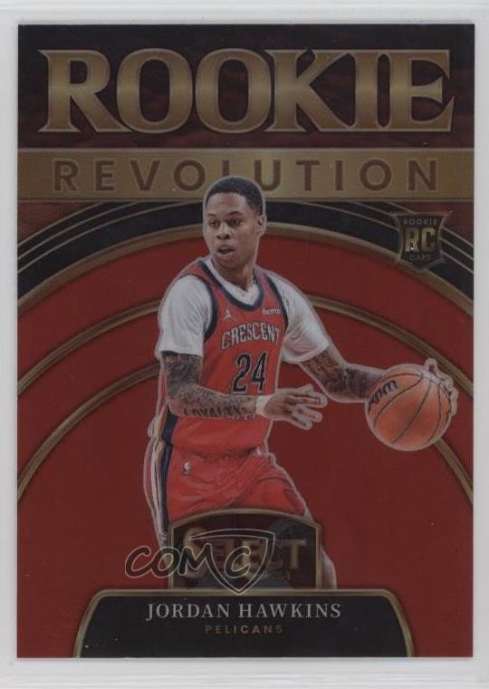 2023-24 Panini Select Rookie Revolution Red Prizm Jordan Hawkins #3 RC 14ma