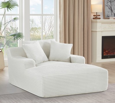 Oversized Chaise Lounge Chair Cozy Sleeper Sofabed Modern Comfy Couch Bedroom