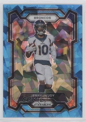 2023 Panini Prizm Blue Ice Prizm 81/99 Jerry Jeudy #87 11p9