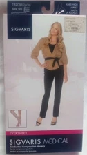 Sigvaris 782CMSW36 Eversheer Compression Hosiery 20-30mmHg  Knee-Suntan-MS