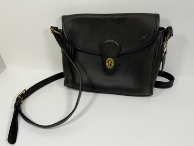 Vintage 90s Coach Devon #9908 Navy Blue Crossbody Purse Handbag