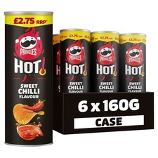 Pringles Sweet Chilli Snacking Crisps Pack of 6 x 160g BBE 15.08.26