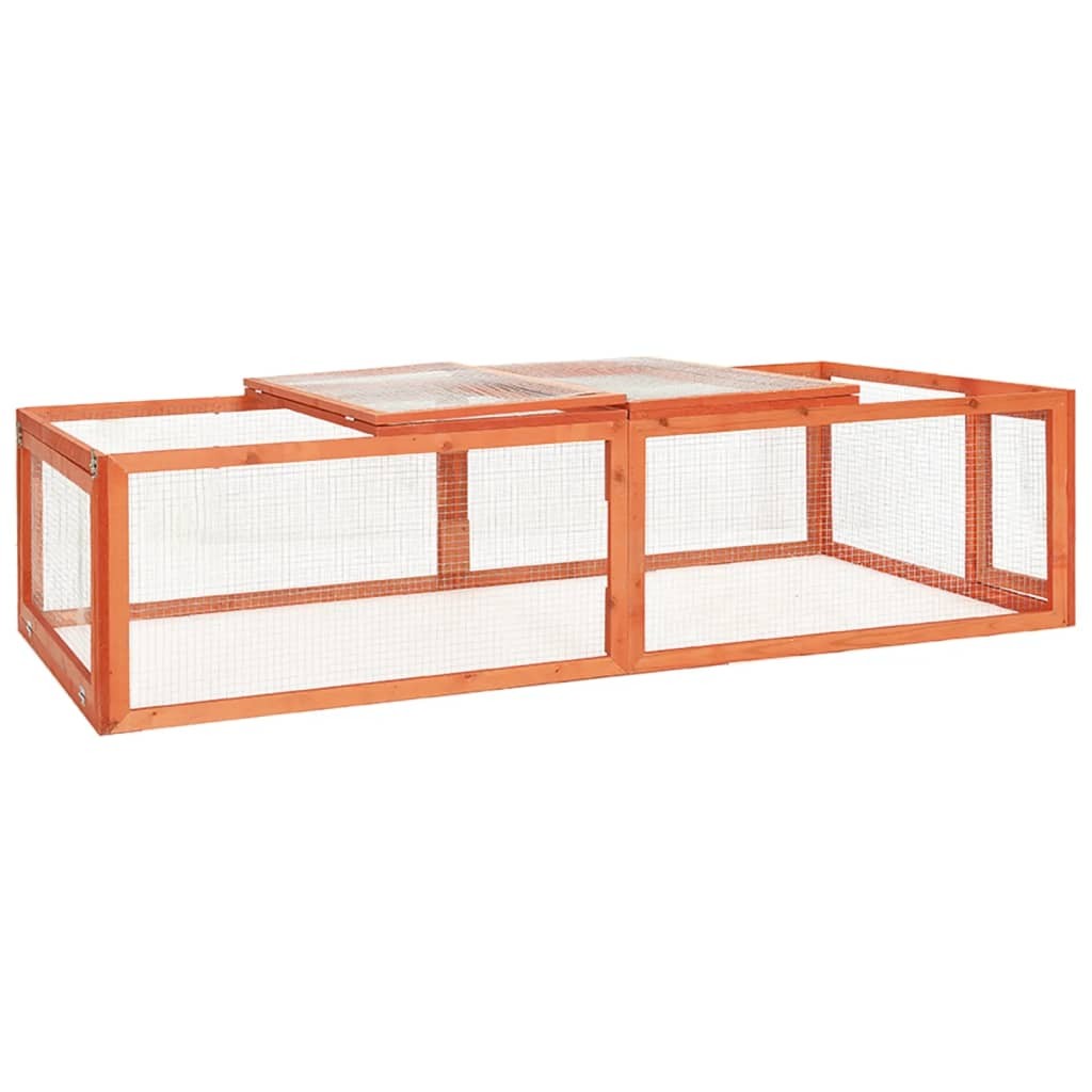 Conigliera vidaXL 183x90x46,5 cm Legno Massello Abete - Recinto Esterno