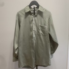 Geoffrey Beene Green Long Sleeve Wrinkle Free Dress Shirt Men 's 15.5 32/33
