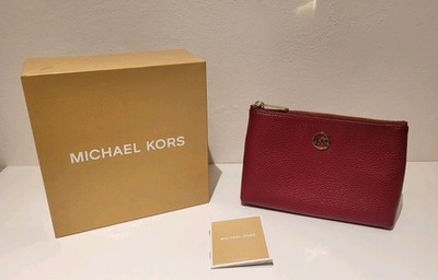 Michael Kors Kosmetiktasche Kulturbeutel Clutch Tasche Rot Red TOP!