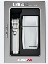 BaByliss Pro Silver Trimmer & Double Foil Shaver SET -Limited Edition- BRAND NEW