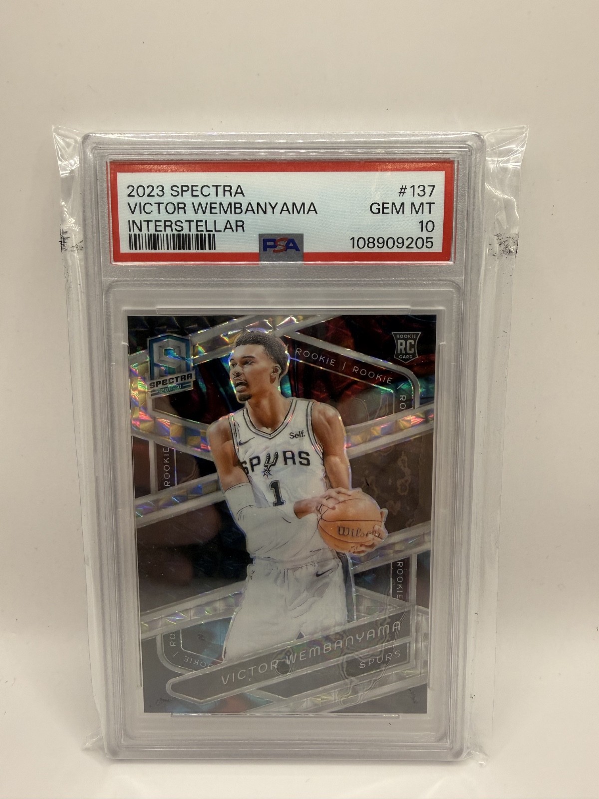 2023-24 Panini Spectra - Rookie Victor Wembanyama #137 Interstellar /99 PSA 10