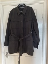 ASOS Design Women's Black Trench Style Coat Size 16 (EU 44)VGC.