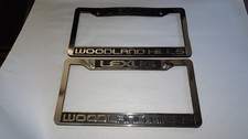 Pair Of 2 X Lexus Woodland Hills Dealership License Plate Frame Plastic