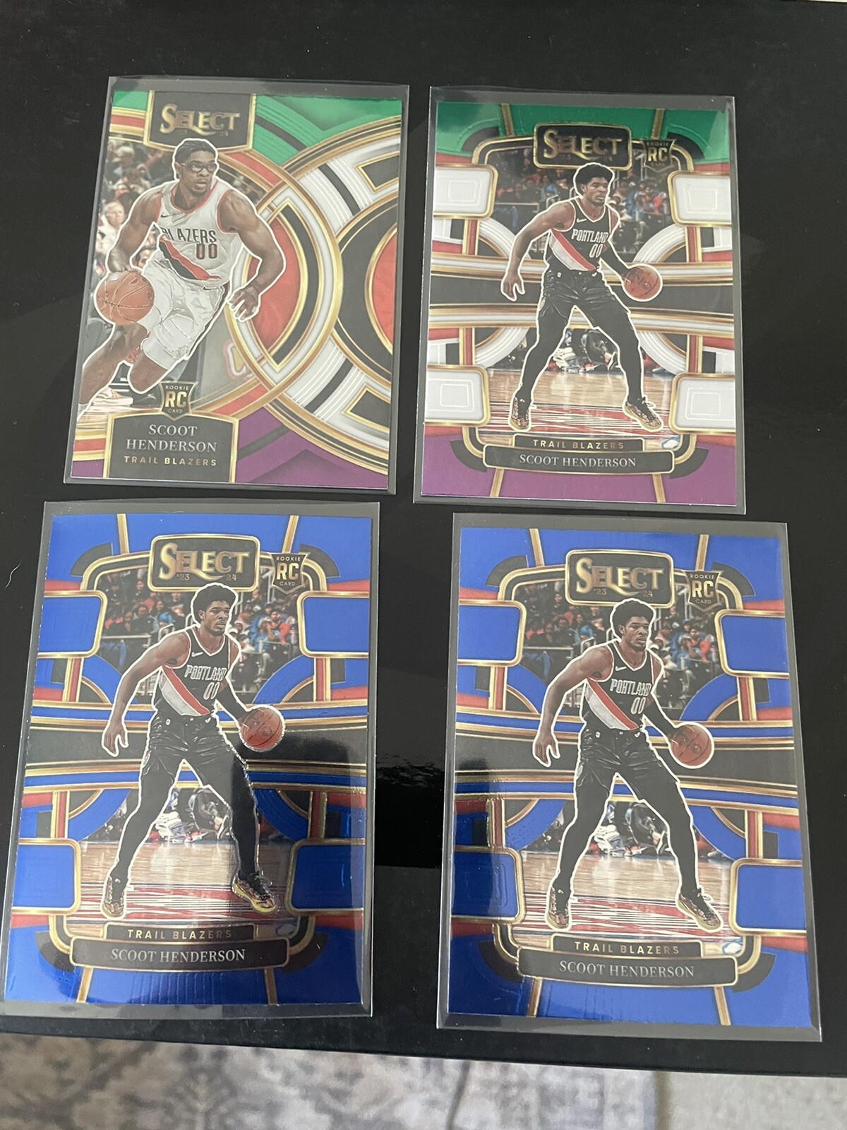 2023-24 Select -Premier Level Green White Purple Prizm #129 Scoot Henderson Lot4