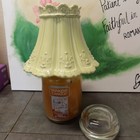 Yankee Candle Jar Shade Embossed Scalloped Edges Shabby Cottage Chic Sage Green